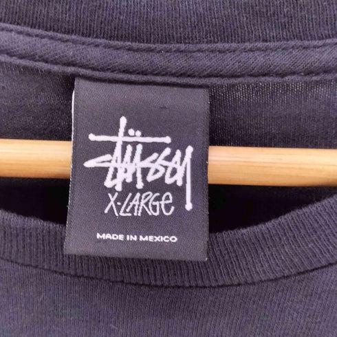 ステューシー Stussy × HEEL BRUSE ヒール ブルース コラボ スカル ショーンフォント 両面 袖 プリント L/S カットソー Tシャツ ロンT メンズ import:XL