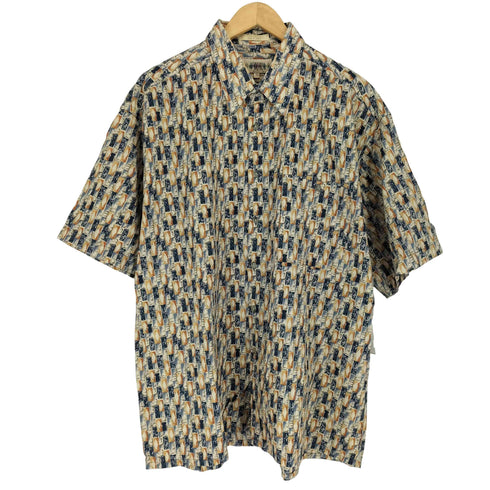 カンピアモダ CAMPIA MODA 総柄コットンシャツ メンズ XL