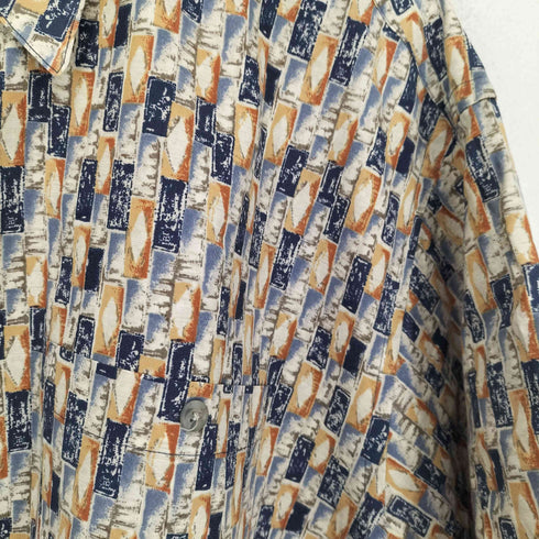 カンピアモダ CAMPIA MODA 総柄コットンシャツ メンズ XL