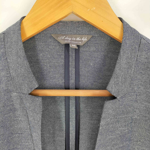 アデイインザライフユナイテッドアローズ A day in the life UNITED ARROWS リネン混 ノーカラージャケット レディース JPN:40