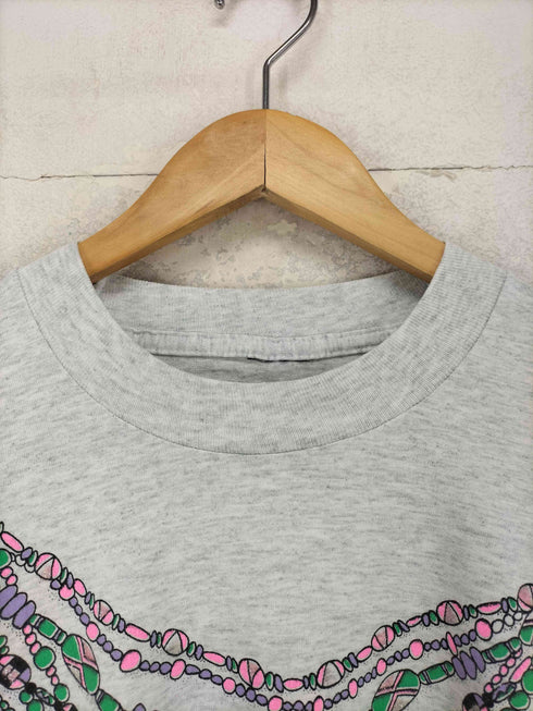 90S シングルステッチ ネイティブアメリカン クルーネック 半袖Tシャツ カットソー メンズ