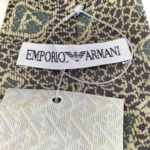 エンポリオアルマーニ EMPORIO ARMANI 総柄 シルクビスコース ネクタイ メンズ