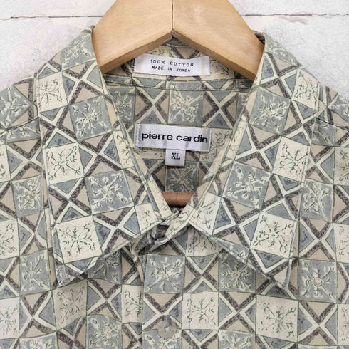 ピエールカルダン pierre cardin 総柄コットンシャツ メンズ XL