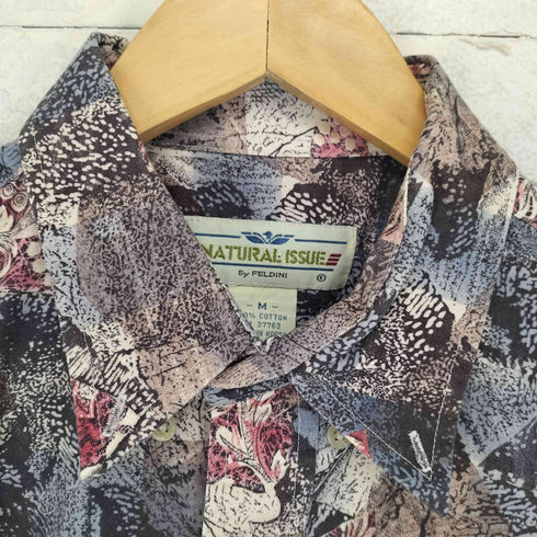 ナチュラルイシュー NATURAL ISSUE 花柄コットンBDシャツ メンズ M