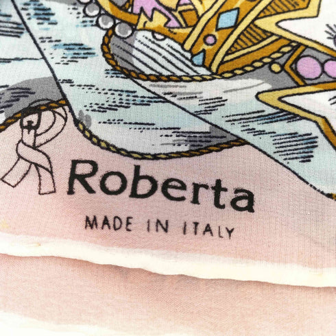 ROBERTA イタリア製 シルク100 総柄 スカーフ レディース