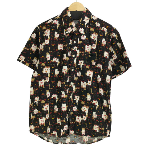 THE SHARKEYS GALLERY 招き猫 S/S ボタンダウンシャツ レディース JPN:M