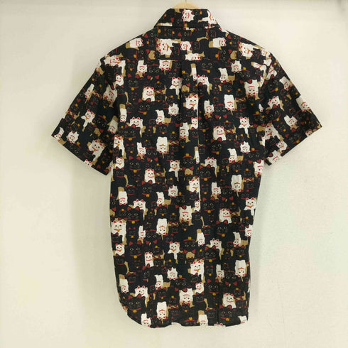 THE SHARKEYS GALLERY 招き猫 S/S ボタンダウンシャツ レディース JPN:M