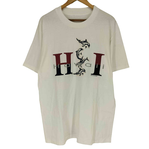 90S シングルステッチ カルマンイルカ プリント 半袖Tシャツ カットソー メンズ