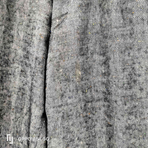コムデギャルソンオムプリュス COMME des GARCONS HOMME PLUS 90S AD1994 94AW 縮絨期 製品染め 加工 麻 リネン ウール ネップ 混紡 ヘリンボーン ストライプ ステッチ 2タック スラックス パンツ 裾ダブル archive アーカイブ メンズ JPN:S