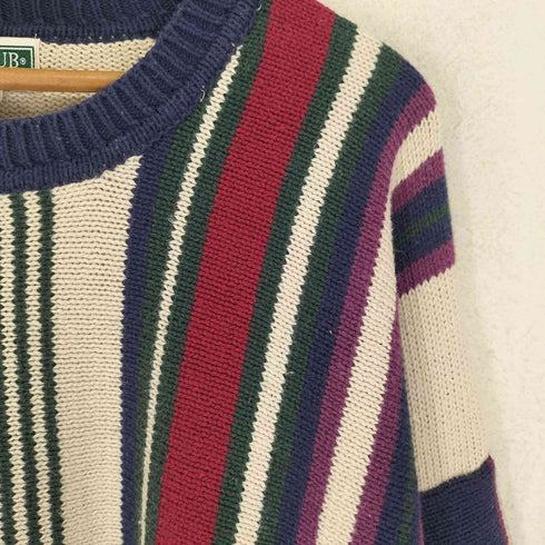 IVY CLUB CLASSICS コットンリネン ストライプニット メンズ XL