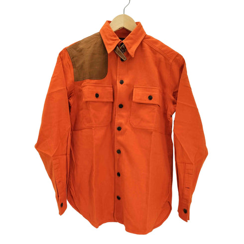 ラルフローレン RALPH LAUREN Relaxed Fit コットン ショルダー レザー ガン パッチ ハンティング シューティング L/S シャツ メンズ US:0-2