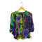 デシグアル Desigual ビジュー装飾 マルチカラープリント シワ加工 半袖 ブラウス レディース import:XS