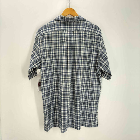 ポロバイラルフローレン Polo by RALPH LAUREN 90S CALDWELL コールドウェル インド綿 ポニー 刺繍 チェック 開襟 オープンカラー S/S シャツ メンズ import:L