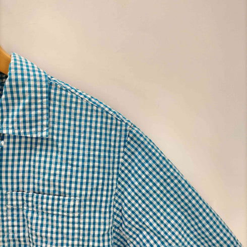 ポロラルフローレン POLO RALPH LAUREN 裾ポニー 刺繍 コットン シアサッカー 開襟 オープンカラー S/S シャツ メンズ import:XL