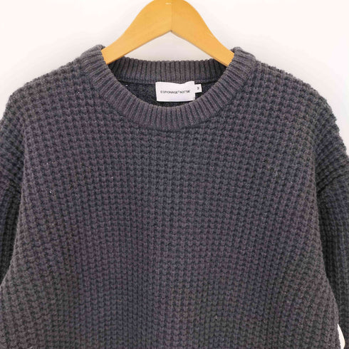 ESPIONAGE N37˚56' クルーネックワッフルニット メンズ import:M