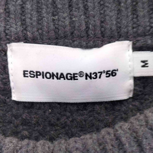 ESPIONAGE N37˚56' クルーネックワッフルニット メンズ import:M