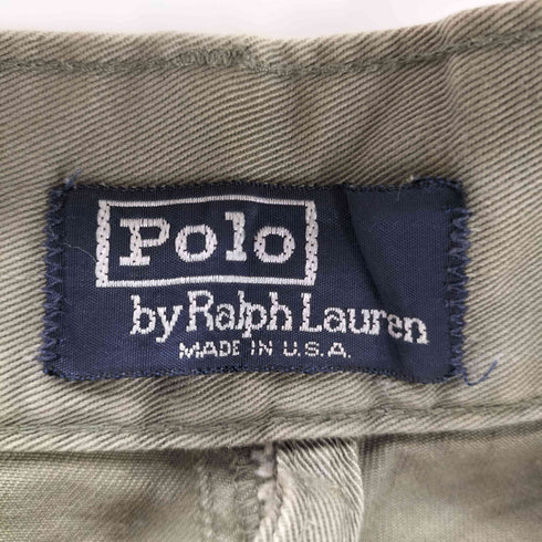 ポロバイラルフローレン Polo by RALPH LAUREN 80S USA製 コットン 1タック カーゴ ショーツ ハーフ パンツ メンズ 32