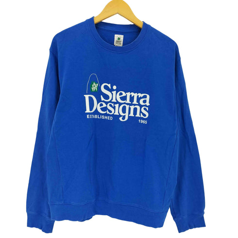 シェラデザイン SIERRA DESIGNS ロゴプリントクルーネックスウェット メンズ import:M