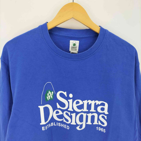 シェラデザイン SIERRA DESIGNS ロゴプリントクルーネックスウェット メンズ import:M