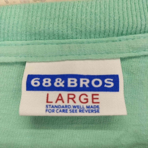 シックスティエイトアンドブラザーズ 68&BROTHERS フロントプリントクルーネックL/Sカットソー メンズ L