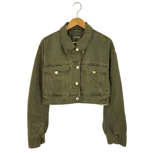 ザラ ZARA TRF クロップド マッチング ジャケット レディース import:M