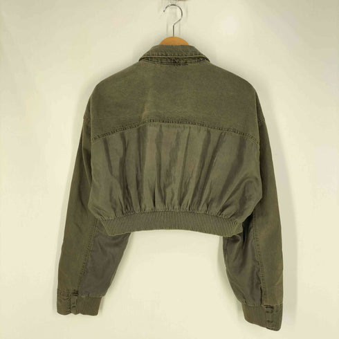 ザラ ZARA TRF クロップド マッチング ジャケット レディース import:M