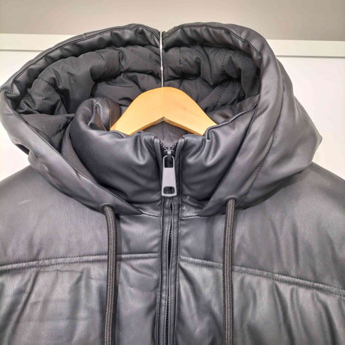 ザラ ZARA フェイクレザー 中綿 ジャケット レディース import:L