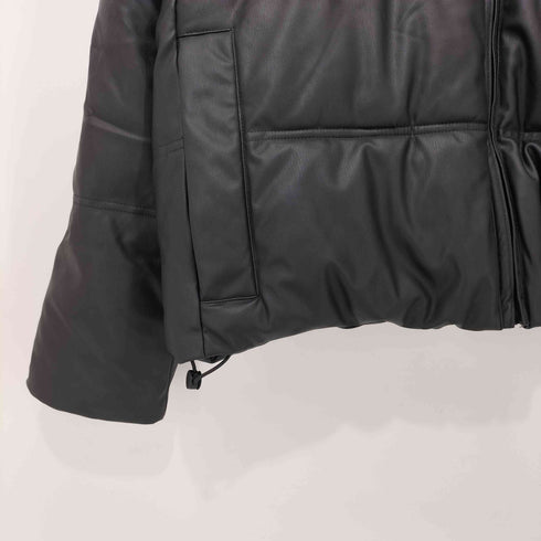 ザラ ZARA フェイクレザー 中綿 ジャケット レディース import:L