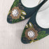 ランバンパリ LANVIN PARIS 花刺繍 ヒールパンプス レディース 4 1/2