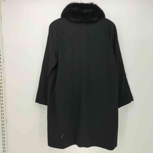MONT LILAS 襟フォックスファー カシミア混シングルコート レディース JPN:11号