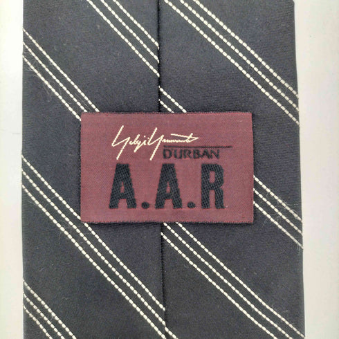 ヨウジヤマモトダーバンアール Yohji Yamamoto DURBAN A.A.R 90s ストライプ シルク ネクタイ メンズ