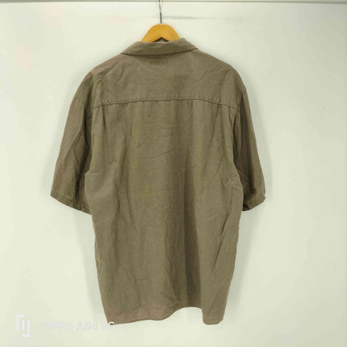 トラスト TRUST 90-00S OLD 麻 リネン レーヨン 開襟 オープンカラー S/S シャツ メンズ import:XL