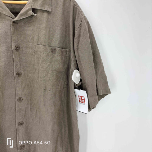 トラスト TRUST 90-00S OLD 麻 リネン レーヨン 開襟 オープンカラー S/S シャツ メンズ import:XL