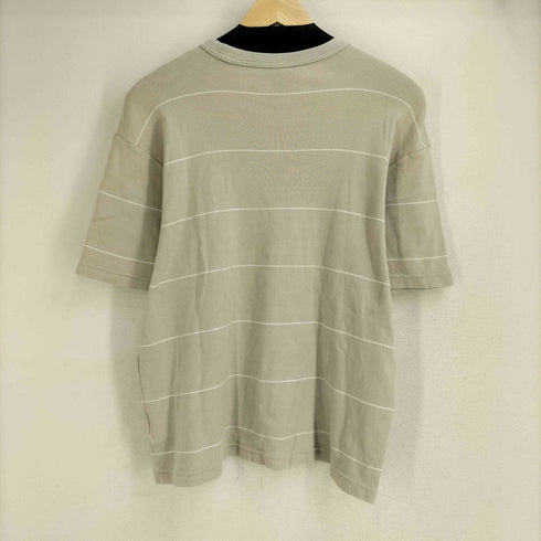 ナイキ NIKE 00S ロゴ刺繍 ボーダー S/S Tシャツ メンズ import:L