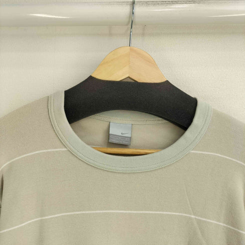 ナイキ NIKE 00S ロゴ刺繍 ボーダー S/S Tシャツ メンズ import:L