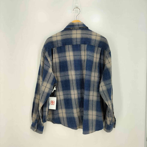 MaxDstr オンブレチェック テールカット L/S シャツ メンズ import:M