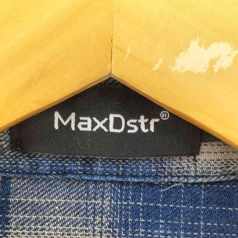 MaxDstr オンブレチェック テールカット L/S シャツ メンズ import:M