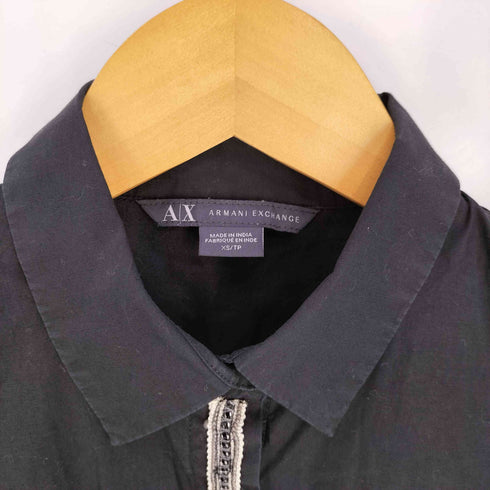 アルマーニエクスチェンジ ARMANI EXCHANGE インド製 フロントビジュー 比翼 シャツ レディース import:XS