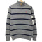 ポロバイラルフローレン Polo by RALPH LAUREN ハーフジップボーダー柄コットンニット セーター レディース import:L