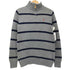ポロバイラルフローレン Polo by RALPH LAUREN ハーフジップボーダー柄コットンニット セーター レディース import:L
