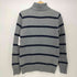 ポロバイラルフローレン Polo by RALPH LAUREN ハーフジップボーダー柄コットンニット セーター レディース import:L
