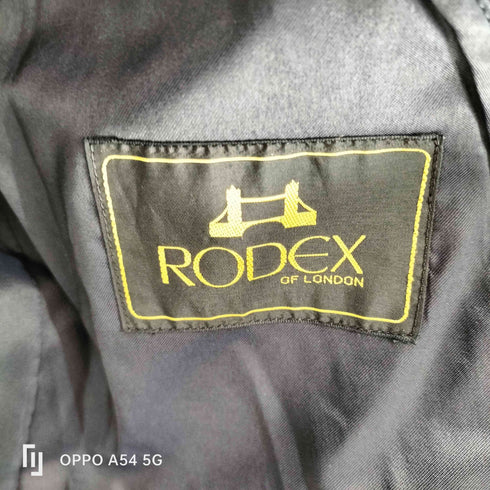 RODEX OF LONDON 裏地背抜き ウール テーラード ジャケット 金ボタン 紺ブレ ブレザー メンズ 9