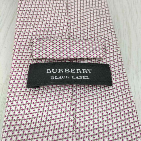 バーバリーブラックレーベル BURBERRY BLACK LABEL 総柄 コットンネクタイ メンズ
