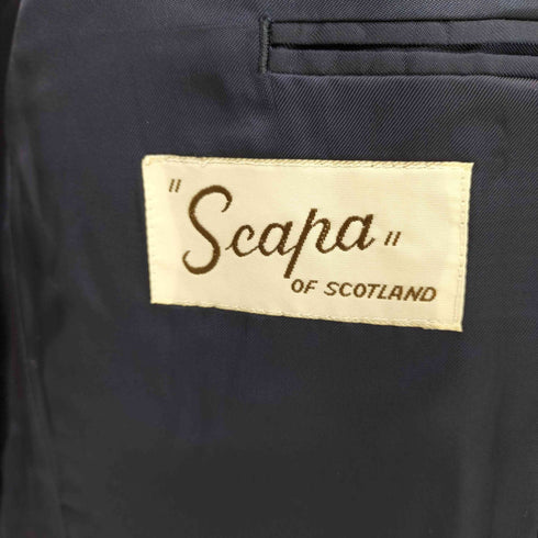 スキャパオブスコットランド Scapa OF SCOTLAND 紺ブレ 金ボタン ウールテーラードジャケット メンズ