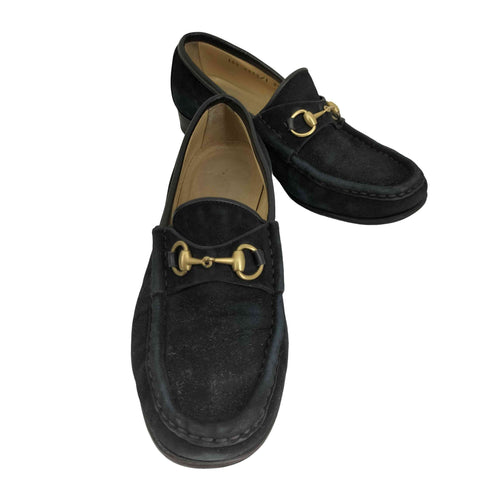 グッチ GUCCI スエード ビットローファー レディース 36