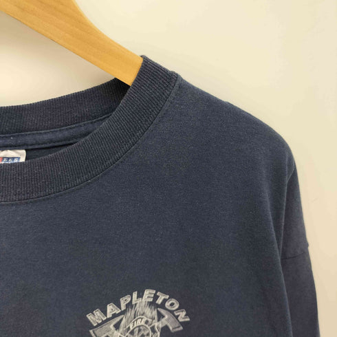 00s JERZEES ボディ MAPLETON FIRE RESCUE プリント クルーネック Tシャツ メンズ import:XL