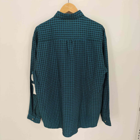 Maple チェック 格子刺繍 ボタンダウン 長袖 シャツ メンズ 3