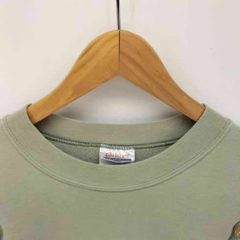 90-00s メキシコ製 Hanes ボディ マトリョーシカ プリント クルーネック スウェット メンズ import:L