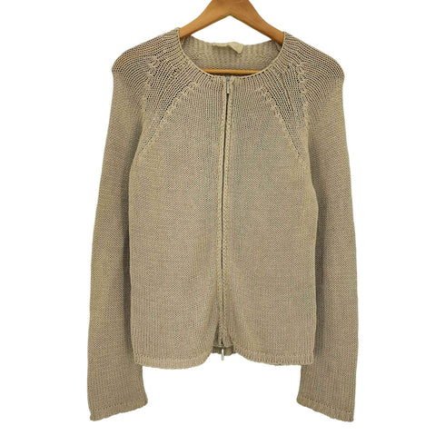エスマックスマーラ S Max Mara イタリア製 ローゲージ ノーカラー ダブルジップアップニット レディース import:S
