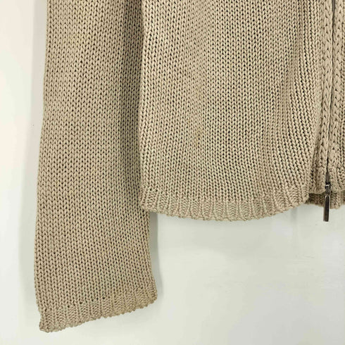 エスマックスマーラ S Max Mara イタリア製 ローゲージ ノーカラー ダブルジップアップニット レディース import:S